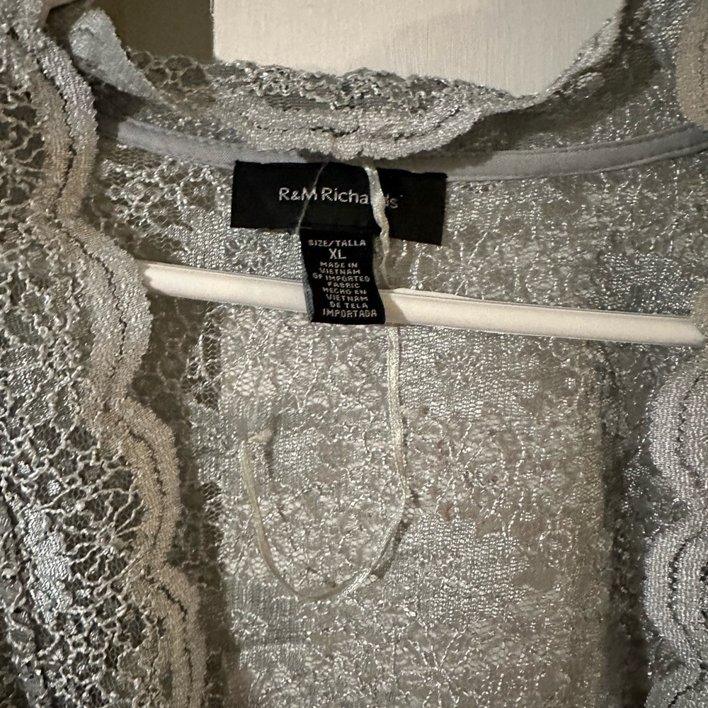 Beautiful silver shoulder cover up